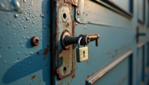 Que faire avec un verrou coincé sur une porte de garage ?