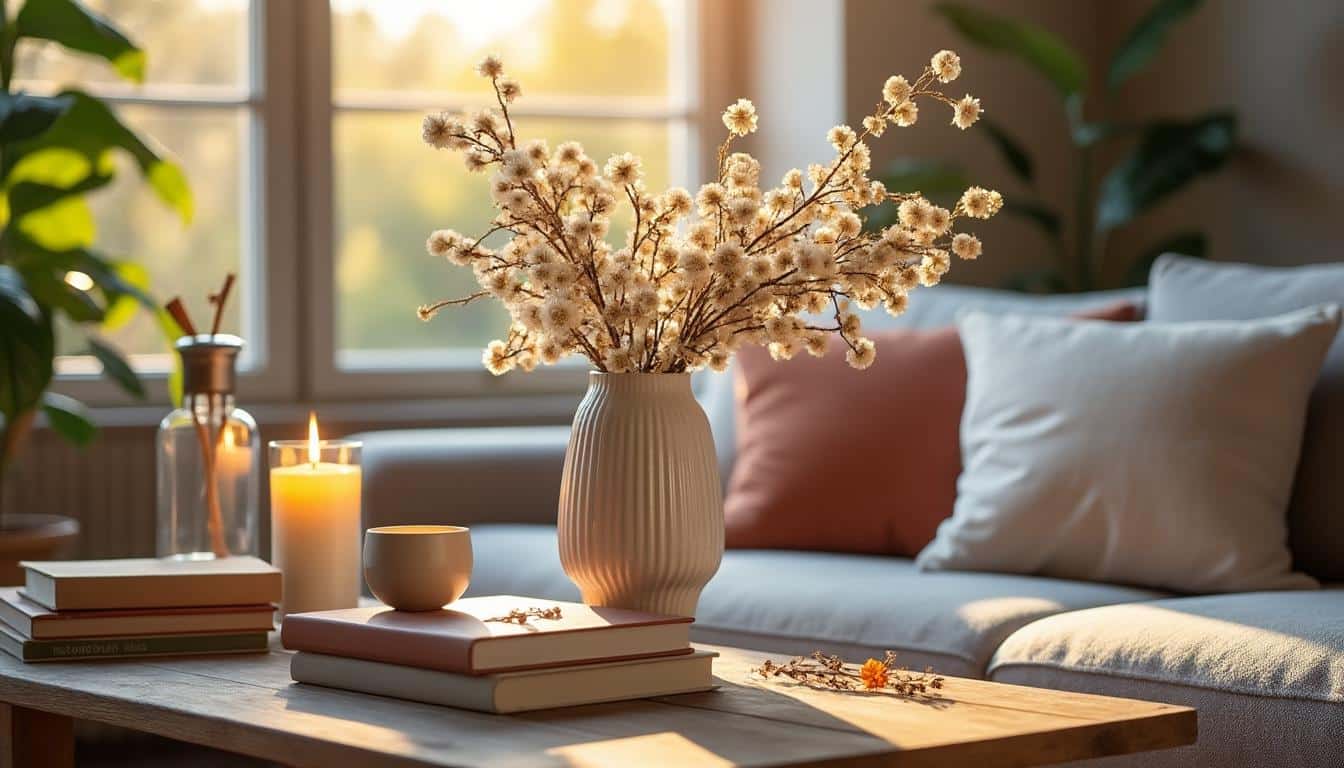 Le bon positionnement d’un vase parmi les objets déco du salon