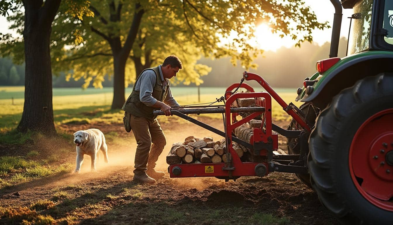 Illustration: Comprendre le rôle essentiel du banc de scie avec un tracteur