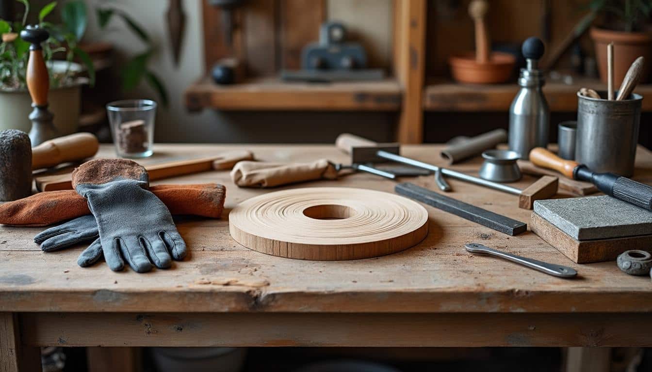 Illustration: Les outils indispensables pour affûter une lame de scie circulaire