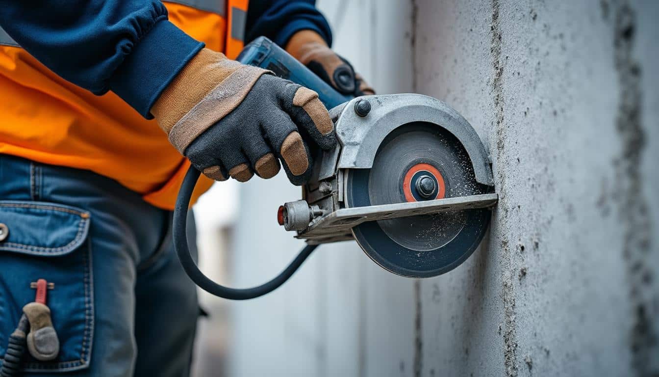 Illustration: Comment fonctionne une scie murale et quels sont ses composants essentiels ?