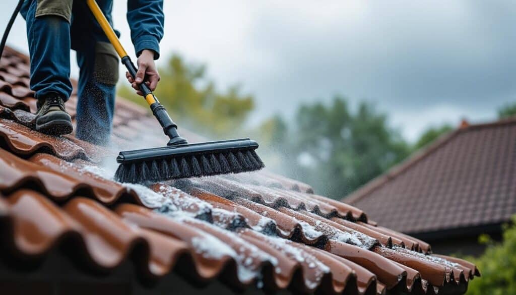 Perche brosse de toiture : nettoyer efficacement en toute sécurité