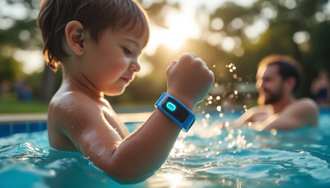 Illustration: Comment fonctionne un bracelet de protection contre la noyade ?