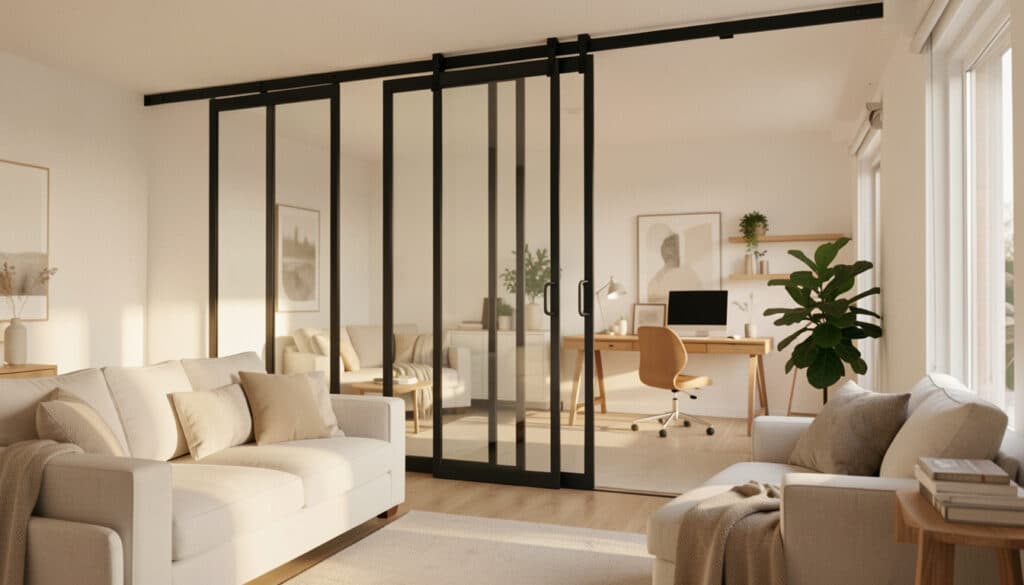 Cloison coulissante amovible pour moduler l’espace